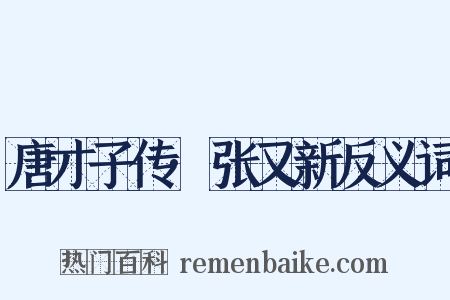 唐才子传·张又新反义词是什么意思的图片